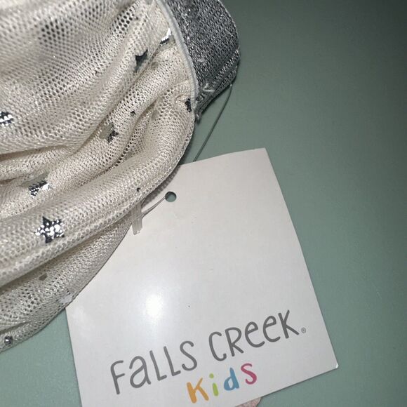 NWT Falls Creek Baby Girl's Toddler Tutu Skirt Size 24 Months Ivory Silver Stars - Picture 4 of 5